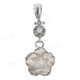 1 9/16" 925 Silver Mother Of Pearl Green Amethyst Flower Shell Pendant