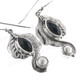 1 1/8" 925 Silver Onyx Biwa Pearl French Wires Earrings