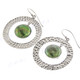1 3/16" 925 Silver Green Biwa Pearl French Hook Earrings