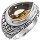11/16" 925 Silver Citrine Face Teardrop us 6 Ring