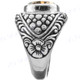 11/16" 925 Silver Citrine Face Teardrop us 6 Ring