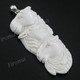 3 1/8" 925 Silver Buffalo Bone Carving Equestrian Horse Pendant