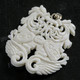 1 15/16" 925 Silver Buffalo Bone Motorcycle Pendant