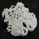 1 15/16" 925 Silver Buffalo Bone Motorcycle Pendant