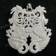 1 15/16" 925 Silver Buffalo Bone Motorcycle Pendant