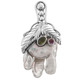 2 3/16" 925 Silver Peridot Amethyst Biwa Pendant