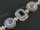 6CT SMOKEY QUARTZ BIWA PEARL STERLING SILVER bracelet