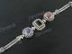 6CT SMOKEY QUARTZ BIWA PEARL STERLING SILVER bracelet