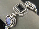 6CT SMOKEY QUARTZ BIWA PEARL STERLING SILVER bracelet