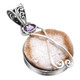 1 1/4" 925 Silver Amethyst Druzy Pendant
