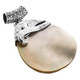 925 Silver Teardrop White Mother Of Pearl Shell Sterling Pendant, 2"