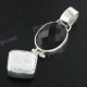 1 11/16" 925 Silver Onyx Biwa Pearl Pendant