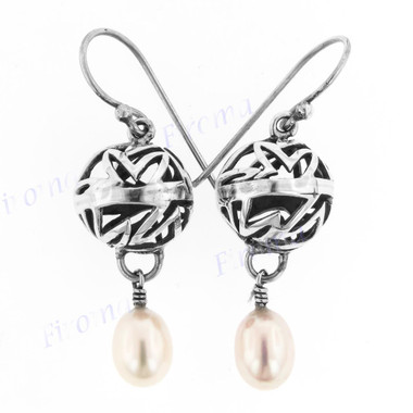 1" 925 Silver Freshwater French Wires Earrings