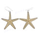 1 3/4" 925 Silver Genuine Sea Star Starfish Seastar French Wires Earrings
