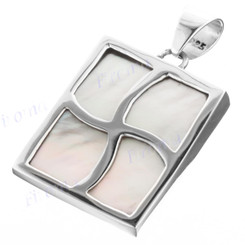 925 Silver Mother Of Pearl Shell White Pendant