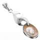 925 Sterling Silver Blister Pearl Sterling Pendant, 2"