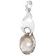 925 Sterling Silver Blister Pearl Sterling Pendant, 2"