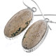 13/16" 925 Silver Botswana Agate French Wires Earrings
