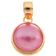 13/16" 925 Silver Pink Mabe Pearl Gold Pendant