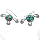 1 5/16" 925 Silver Paua Abalone Shell French Wires Earrings