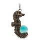 925 Silver Starborn Creations Seahorse Carving Larimar Pendant