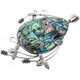 3 3/8" 925 Silver Paua Abalone Shell Teardrop Pendant