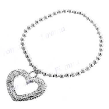 925 Silver Heart 7" Bracelet
