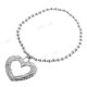 925 Silver Heart 7" Bracelet