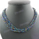 Glass Seed Beads 18" Peacock Bronze Necklace