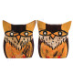 7/8" Wood Owl Post Earrings