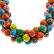 Wooden Painted Beads 19" Necklace
