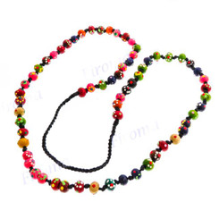 Wooden Beads 38" Necklace