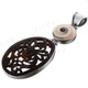 2 3/4" 925 Silver Coconut Shell Cone Shell Pendant