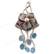 2 3/8" 925 Silver Opal Mother Of Pearl Flower Shell Pendant