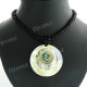 Mother Of Pearl Paua Abalone 17" Black Wires Necklace Earring