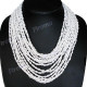 Glass Seed Beads 19" White Necklace