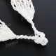 Glass Seed Beads 19" White Necklace