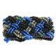 Seed Beads 7" Peacock Black Bracelet