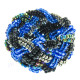 Seed Beads 7" Peacock Black Bracelet