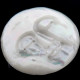 Cabochon Mother Of Pearl Closed Eyes Moonface Shell 1 5/16"(33mm)