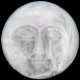 Cabochon Mother Of Pearl Closed Eyes Moonface Shell 1 5/16"(33mm)