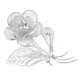 1 3/4" 925 Silver Flower Brooche