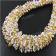 Seed Beads 26" Silver White Necklace