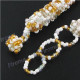 Seed Beads 26" Silver White Necklace