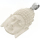 1 13/16" 925 Silver Buffalo Bone Buddha Pendant