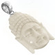 1 13/16" 925 Silver Buffalo Bone Buddha Pendant
