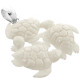1 5/8" 925 Silver Buffalo Bone Turtle Pendant
