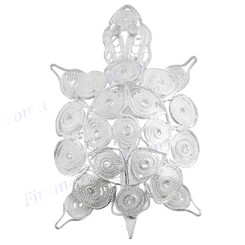 1 15/16" 925 Silver Turtle Brooch