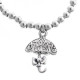 925 Silver Ballet Dance Ballerina Beaded Sterling Charm Bracelet, 7"