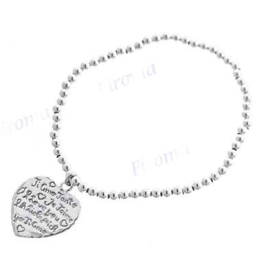 925 Silver Heart 7" Bracelet